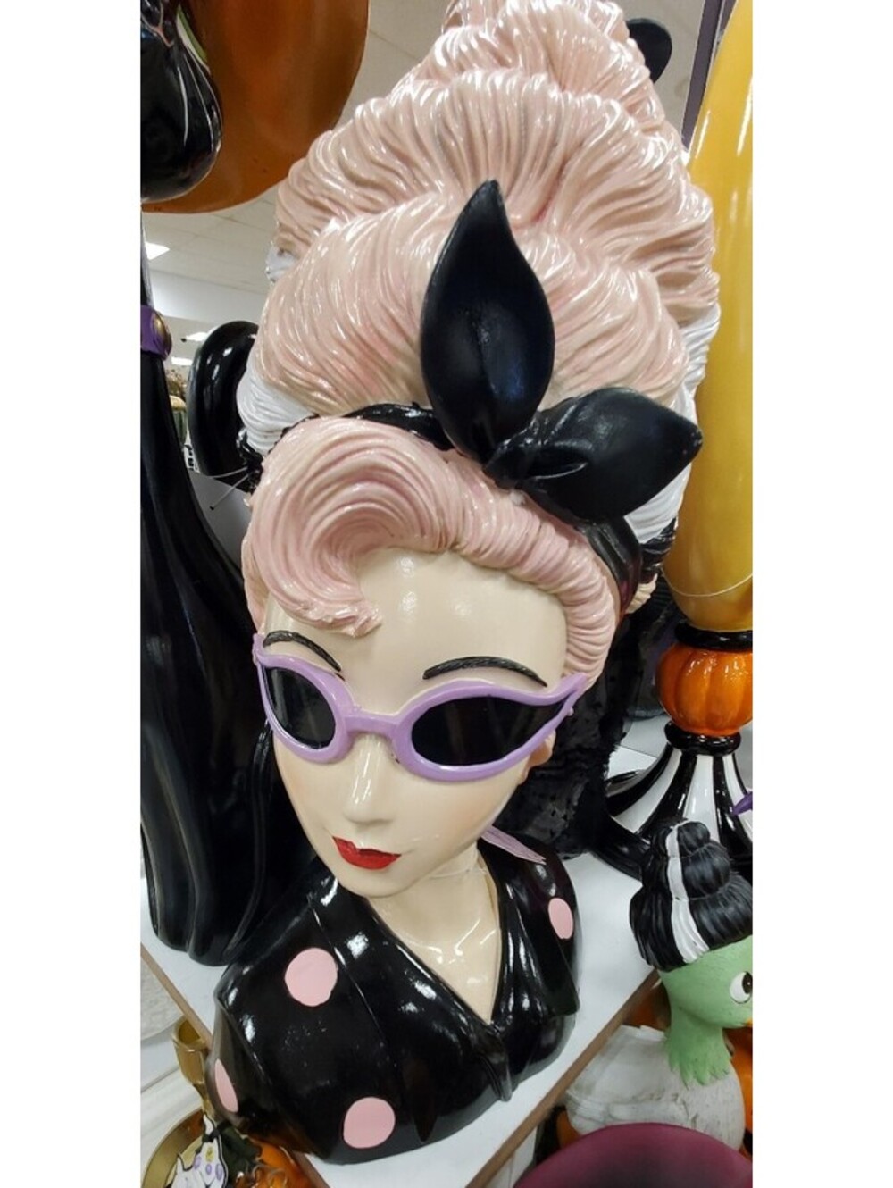 Bella Lux Retro Frankenstein Head Bust  Cat Eye Sunglasses Halloween